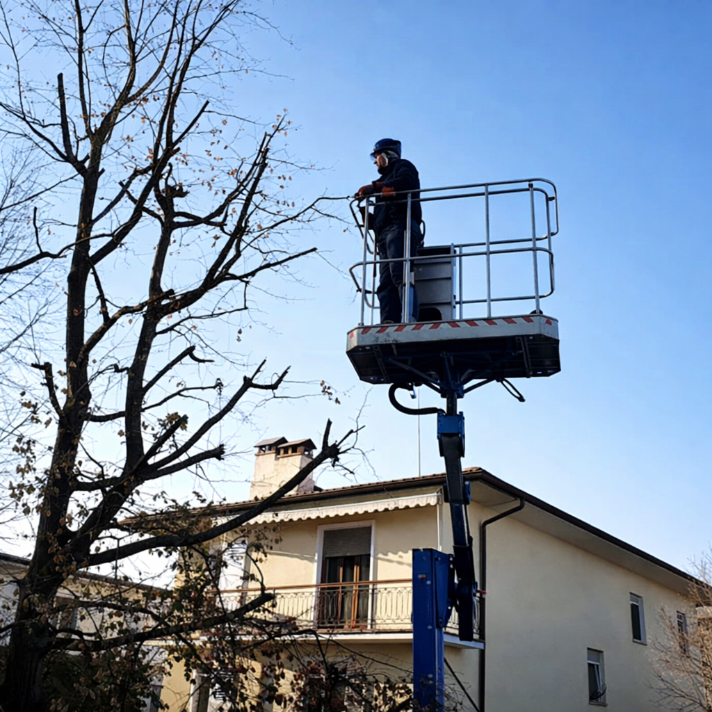 Potatura in quota a Bergamo