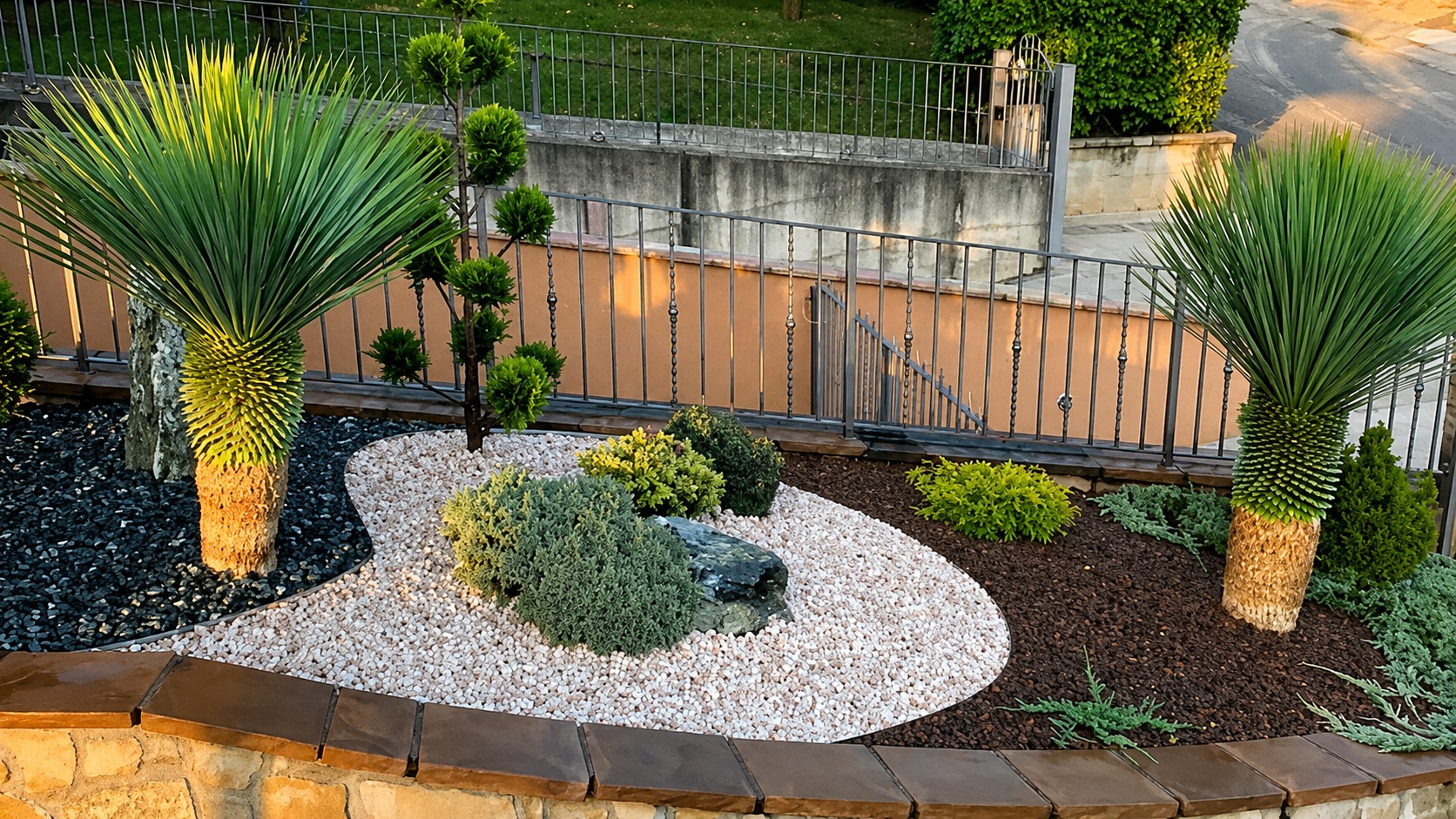 Giardiniere in provincia di Bergamo durante un intervento nel verde